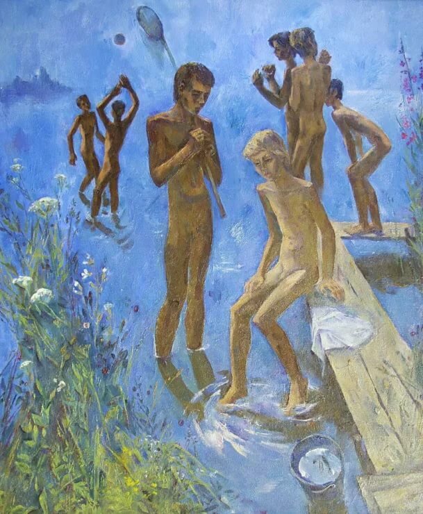 Young Boy Nudists Family